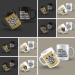 Artes Canecas Times P&B - Dia dos Pais