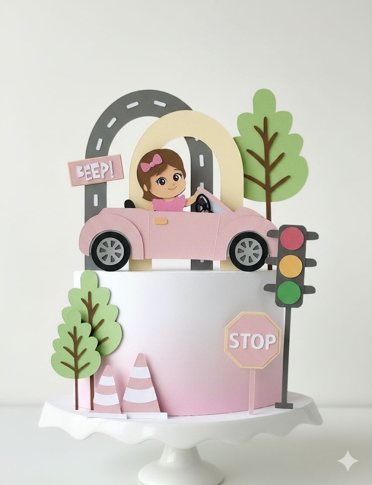 Carro Rosa Menina