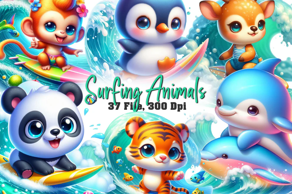 Animals Surfing