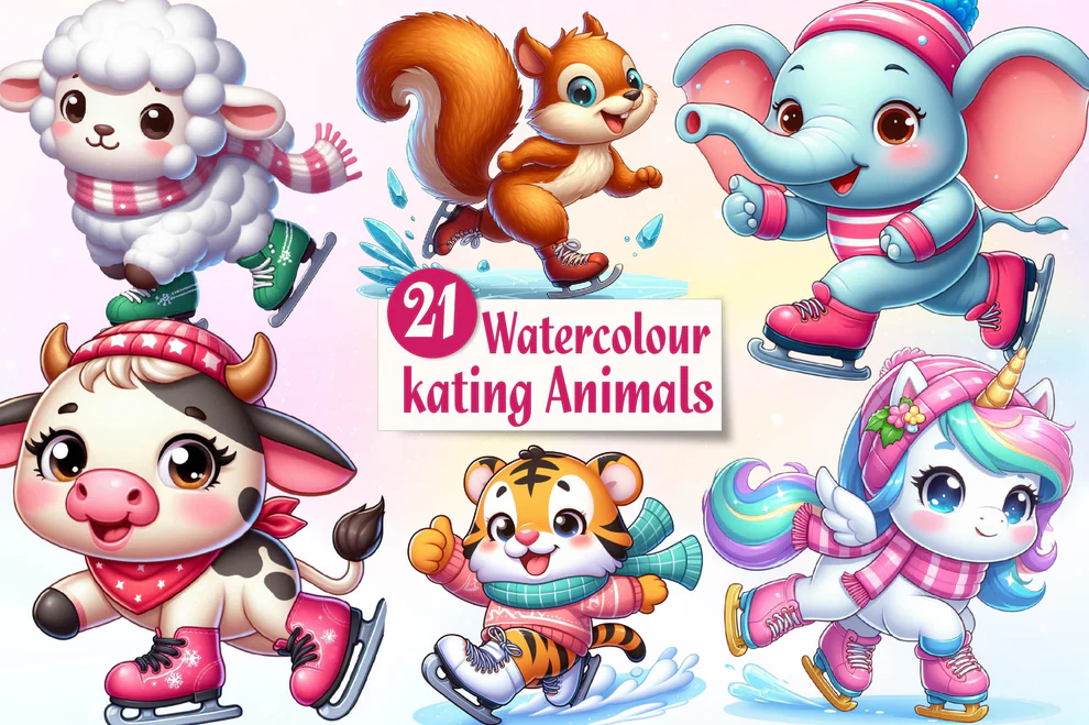 Baby Animals Skating