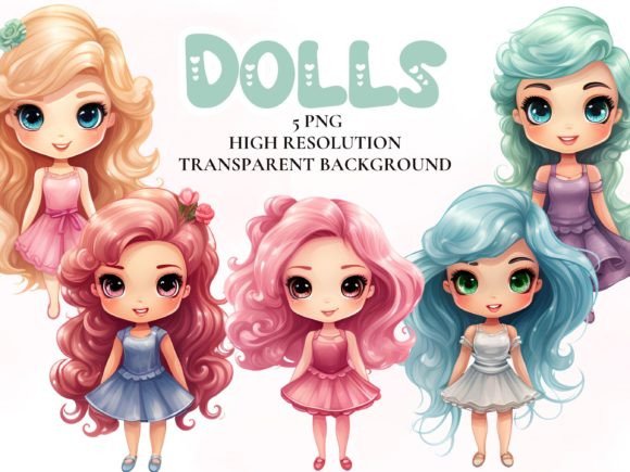 Cute Dolls Png Vector Clip 77020258