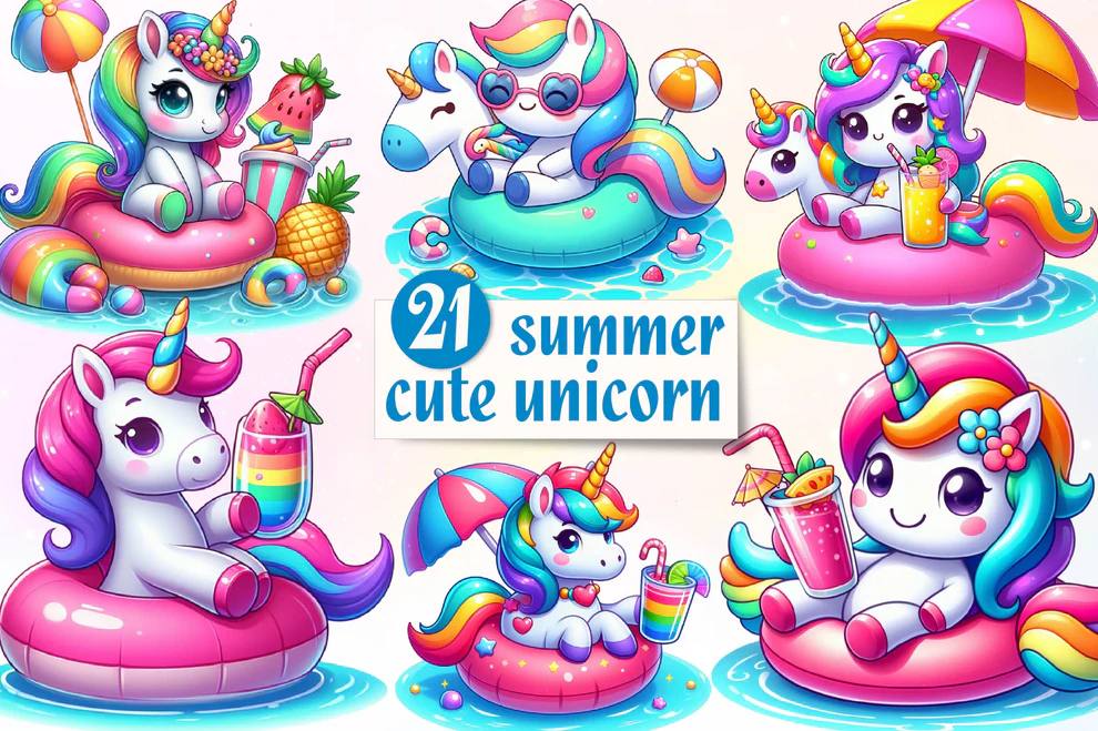 Cute Unicorn Summer