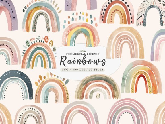 Cute Clipart Pastel Rainbowboho Rainbow Graphics 93090246