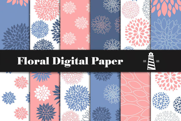 Floral Digital Paper Floral Pattern 30490603