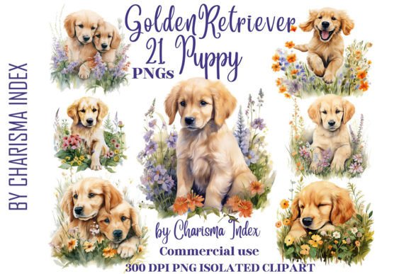 Golden Retriever Puppy Clipart
