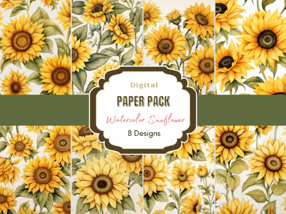 Sunflower Digital Paper Pack 77816618