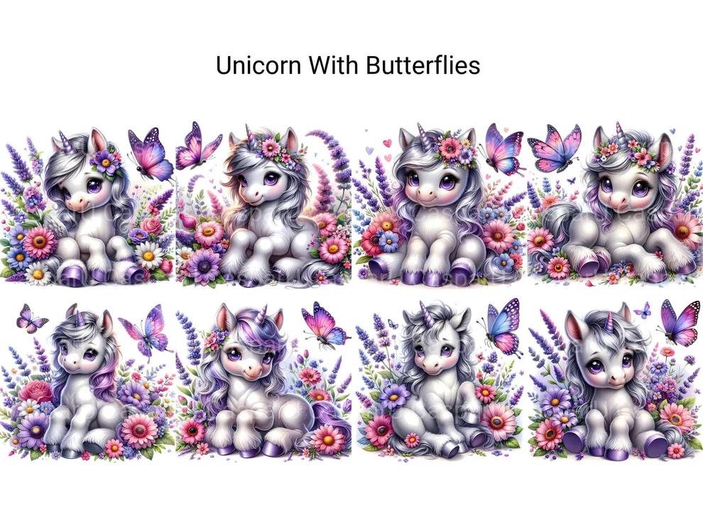 Unicorn With Butterflies