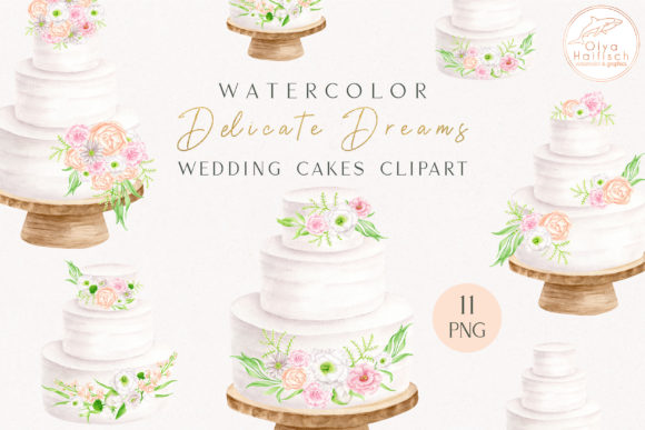 Wedding Cake Watercolor Png Clipart 14306899