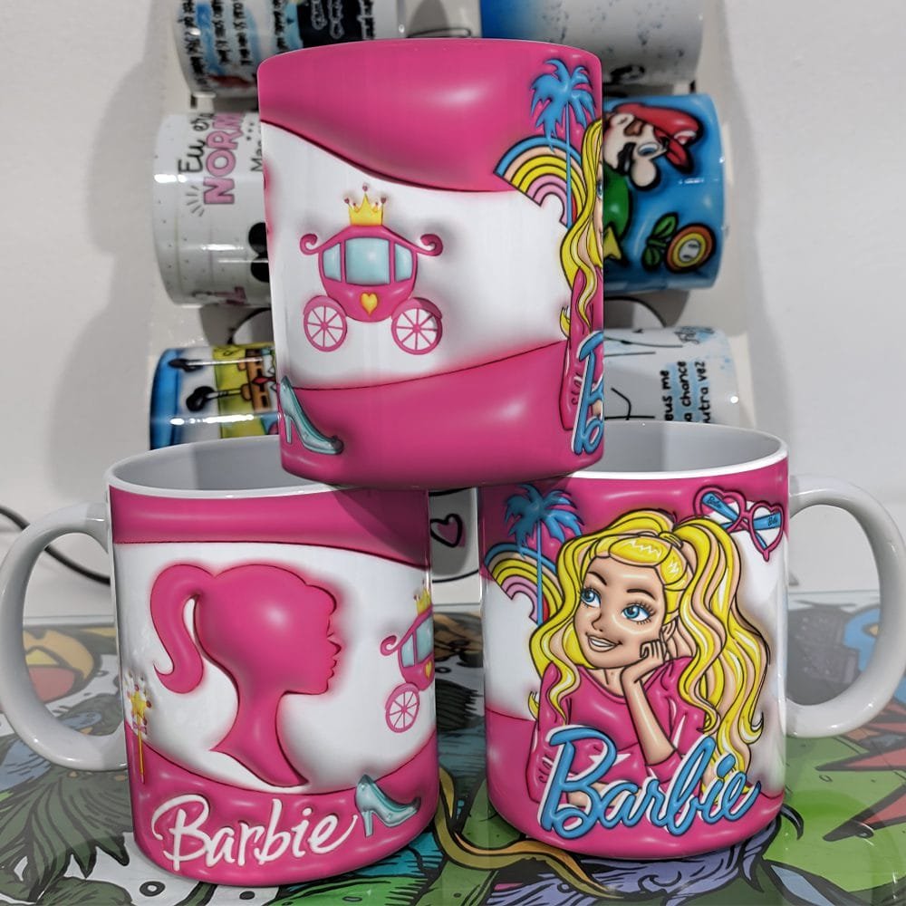 02-7-1 Barbie Pink - Arte Avulsa 3D - Imagem 1
