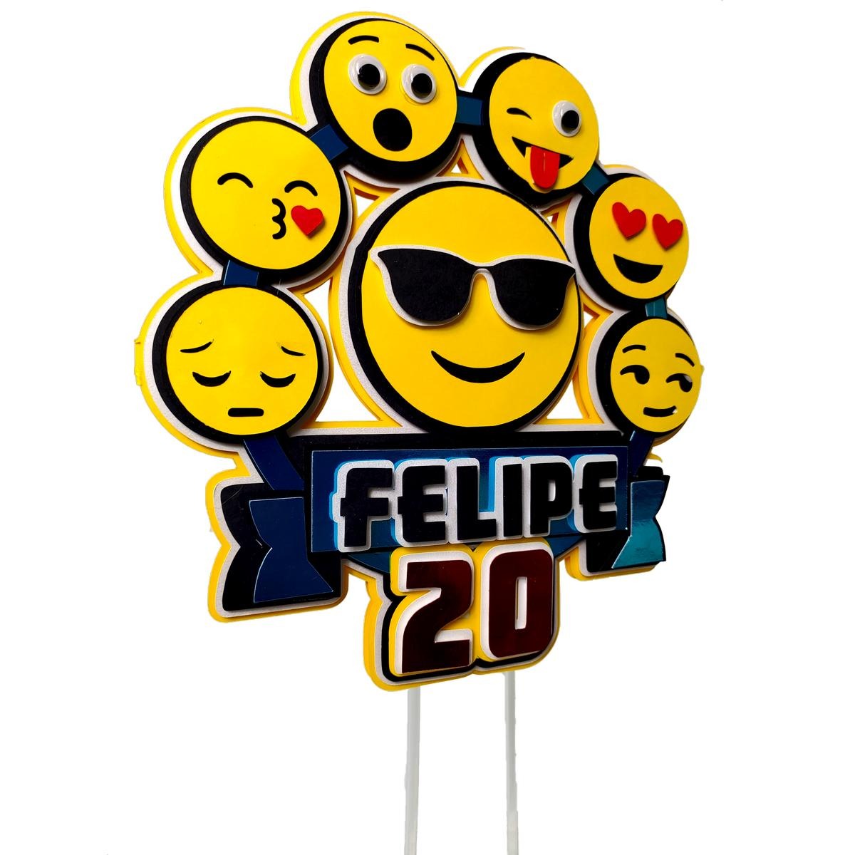 Emoji - Topo de Bolo