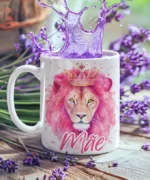 Mãe Leoa Rosa - Arte Avulsa Caneca