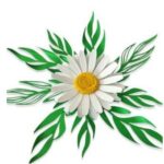 Molde Flor Margarida + Folhagem