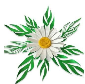 280362512_724004998787886_86565686265726730_n-1 Molde Flor Margarida + Folhagem - Imagem 1