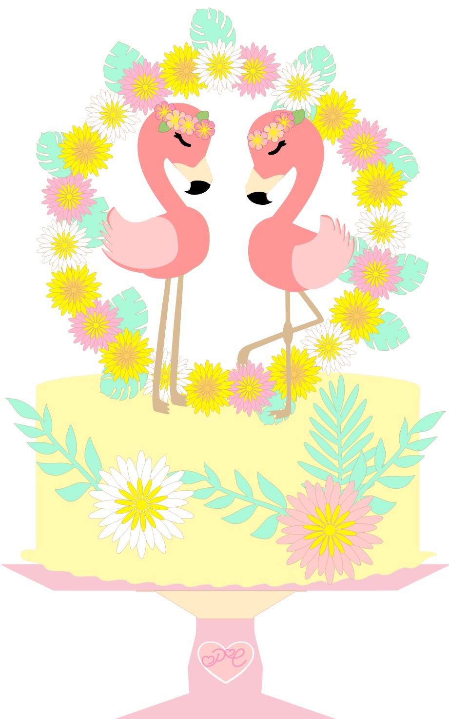 Flamingo - Topo de Bolo