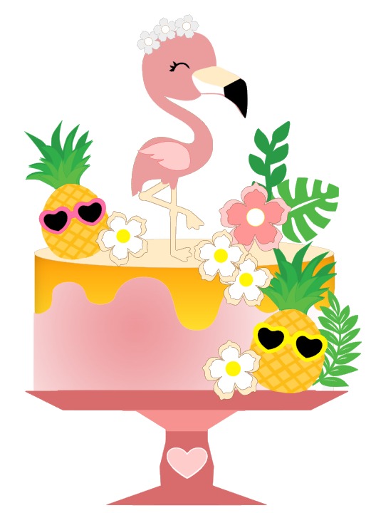Flamingo - Topo de Bolo