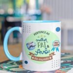 Pertence ao melhor Pai e Vô/Mãe Vó do Mundo - 2 Artes Avulsa Caneca