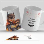 Mãe Heroina BatGirl - 2 Artes Avulsa Caneca