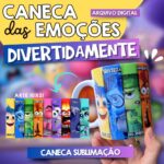 Emoções - Arte Avulsa para Caneca - Divertidamente (Ilustracin)