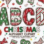 4 Modelos - Alfabeto Natal para Sublimação