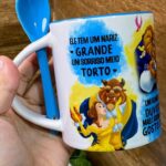 Sorriso Torto - A Bela e a Fera - Arte Avulsa Caneca