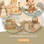 Sementinhas da fé - Kit 12 rascunhos para pintar/bordar plaquinhas de maternidade