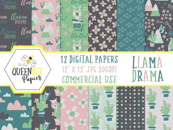 Llama-Digital-Papers-7476575-1 Papel Digital Lhama - Imagem 1