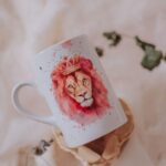 2 Artes Avulsa - Leão e Jesus (Canecas em Laço)