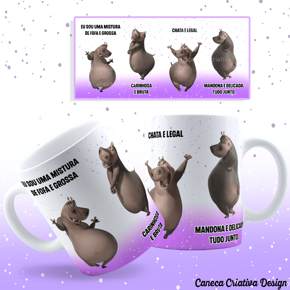 MOCKUP-4-1 Glória Madagascar - Arte Avulsa Caneca - Imagem 1