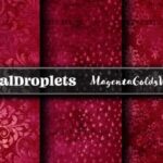 Papel Digital  Margenta Vintage Ouro