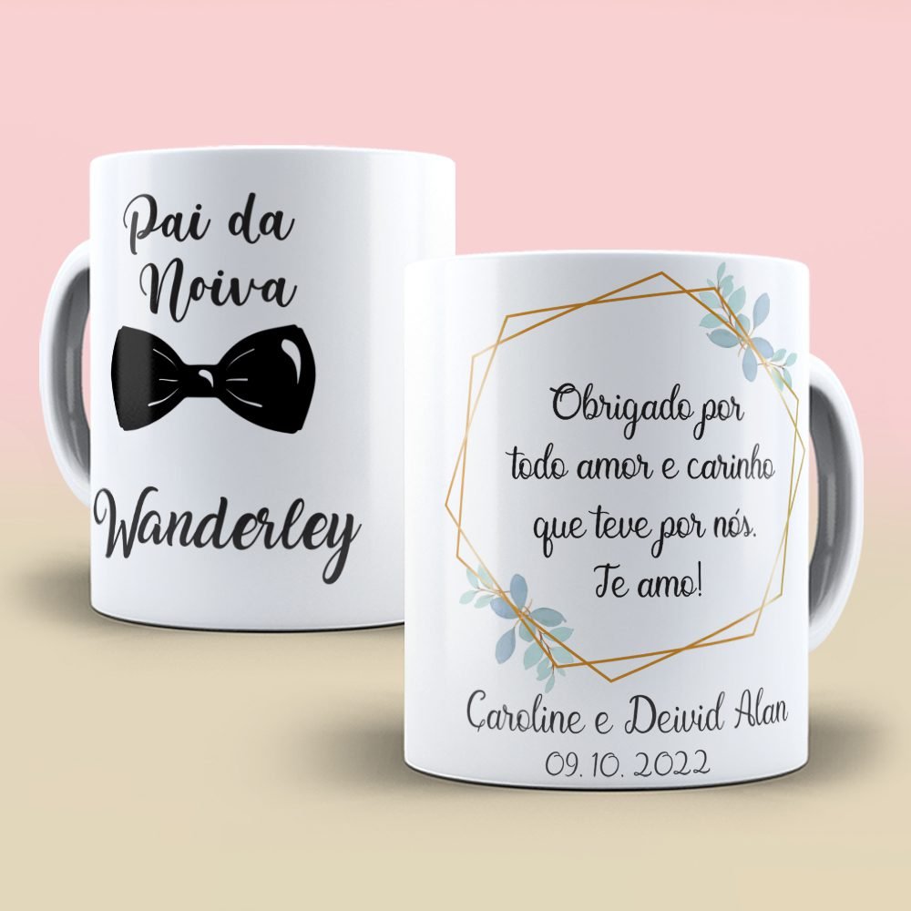 Mockup-3-Canecas-BRANCA-4 Pai e Mãe dos Noivos - 2 Artes Avulsa Caneca (Ana Melim) - Imagem 1
