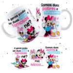 Pobres e Fofoqueiros Minnie e Margarida - Arte Avulsa Caneca (Caneca Criativa)
