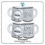 Padrinhos - Deus abençoou (Arte Preta) - Arte Avulsa Caneca