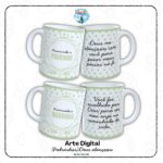 Padrinhos - Deus abençoou (Arte Verde) - Arte Avulsa Caneca