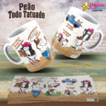 Peão Todo Tatuado - Arte Avulsa Caneca