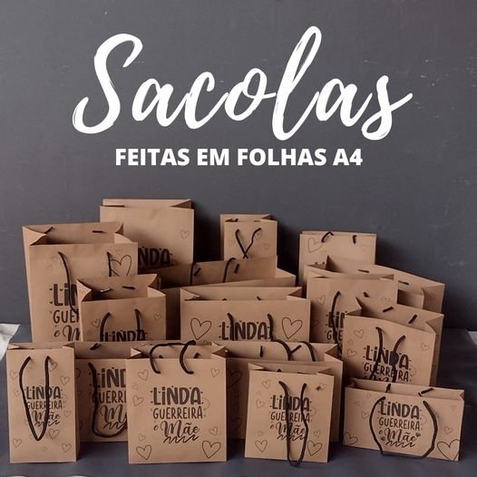 Sacolas Sacolinhas Personalizada - Dia das Mães+Molde Limpo - Imagem 1