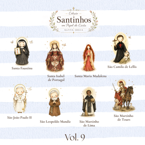 29-3 Kit Santos em Papel de Carta (Vol.9) — Santos da Misericórdia e da Caridade - Imagem 1