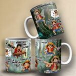 One Piece Luffy Skypea - Arte Avulsa Caneca
