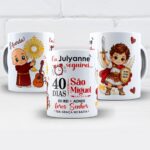 Frei Gilson 40 Dias Com São Miguel Arcanjo - Arte Avulsa Caneca