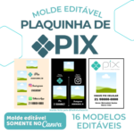 Molde Plaquinha PIX CANVA