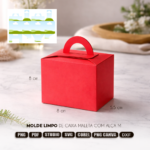 Caixa Maleta com alça (Lancheirinha M) - Molde Limpo