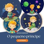 O Pequeno Princípe - Kit 04 rascunhos para pintar/bordar plaquinhas de maternidade