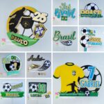Kit 10 Topos para Bolo - Copa Qatar