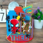 Homem Aranha Baby - Topo de Bolo Cenário