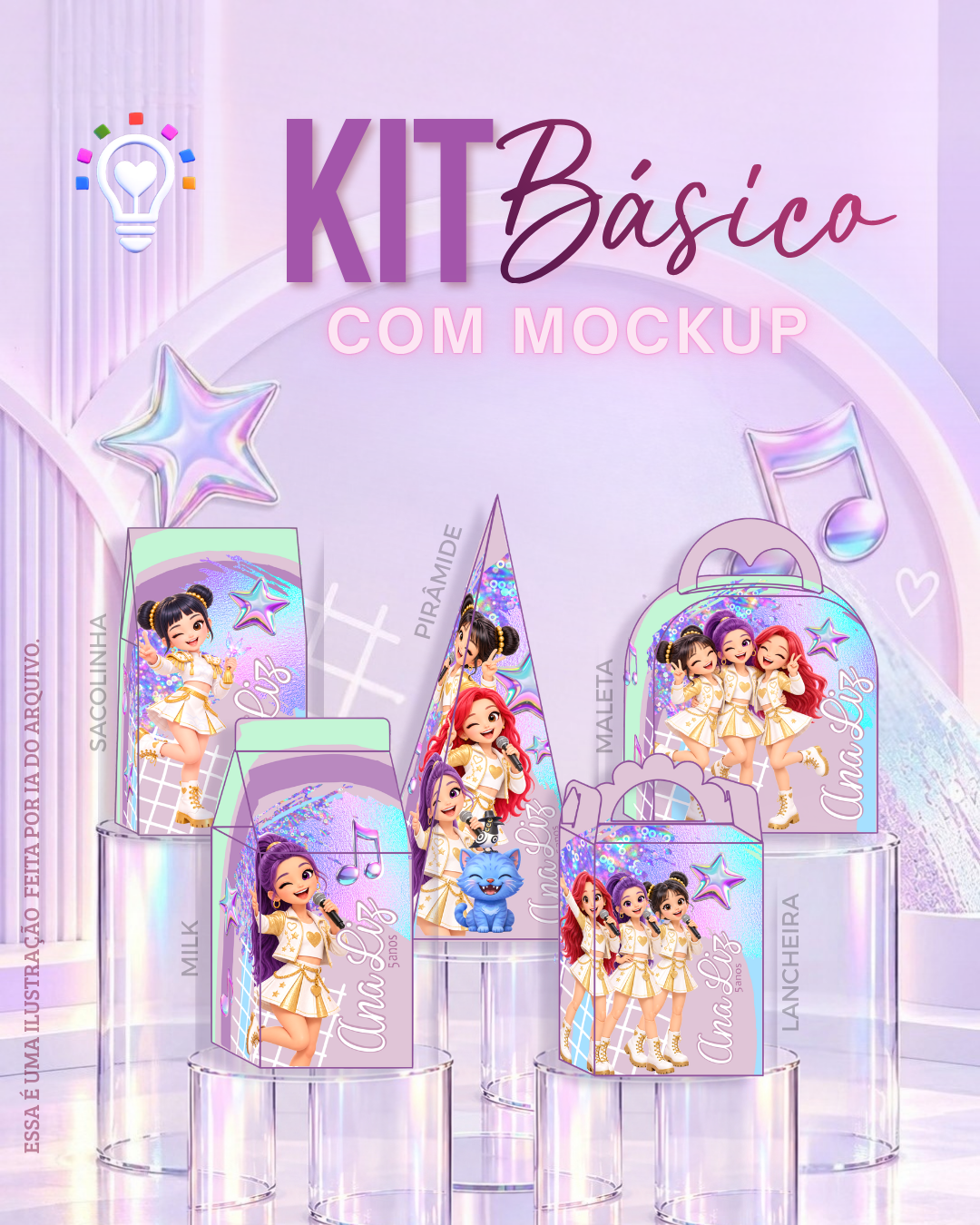 CRIARBV-4-2 Guerreiras Kpop - Kit Festa Pronta - Imagem 1