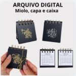 Mini calendário 2027 Preto - Ano Novo