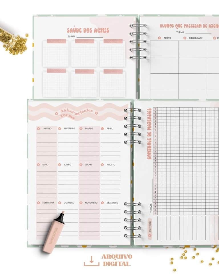 Kit Planner da Professora Permanente Retrô (Bicho Papel) - Imagem 4